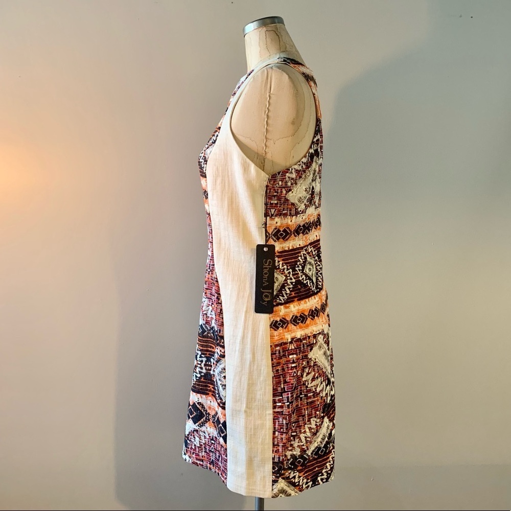 Shona Joy Embroidered Sleeveless Sheath Cotton Summer Dress Womens Size 8 - Picture 4 of 11